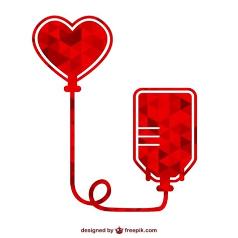 Ícone De Doação De Sangue Poligonal Vetor Grátis