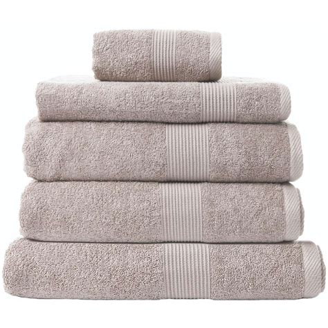 Royal Comfort Cotton Bamboo Towel 5 Piece Towel Set Champagne Woolworths
