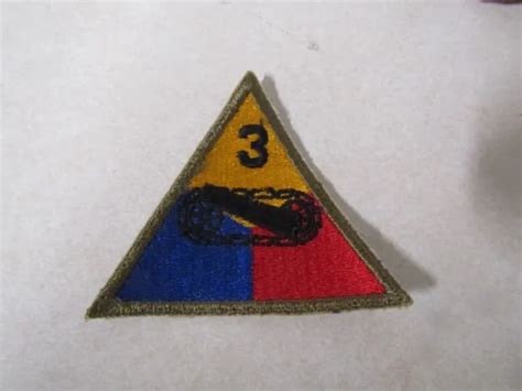 Military Patch Pm Ww2 Era No Glow Us Army 3rd Armored Division 499