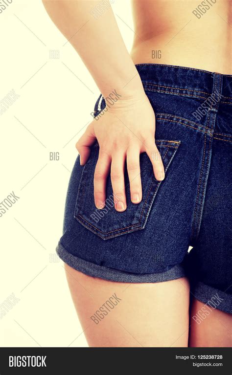 Shirtless Woman Jeans Image Photo Free Trial Bigstock