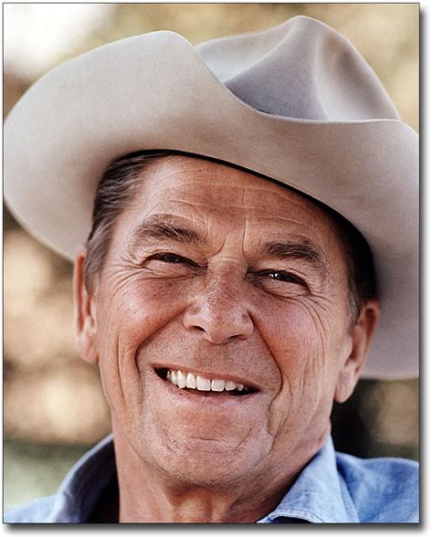 Ronald Reagan Wearing Cowboy Hat 11x14 Silver Halide Photo Print Ebay