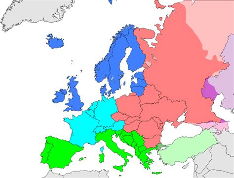 United Nations Geoscheme Subregions Of Europe Europe