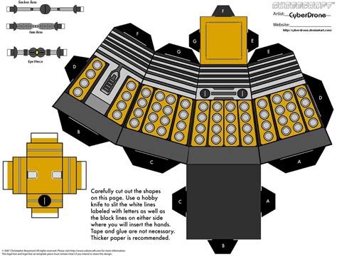 Dalek Printable Perfect For The Doctor Who Fan Very Easily Done But