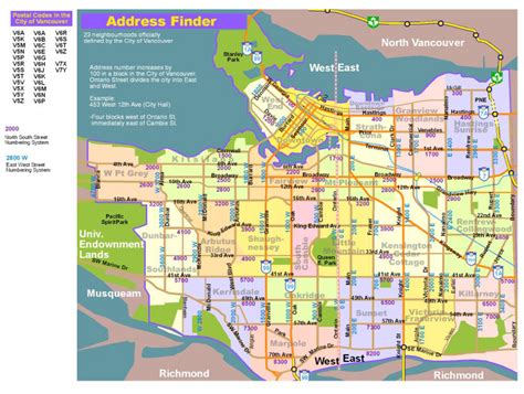 Map Of Vancouver Johomaps Vancouver Neighborhoods Vancouver Map