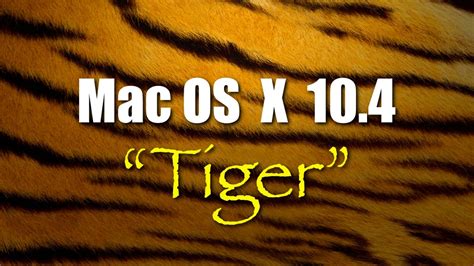 Mac Os X 104 Tiger