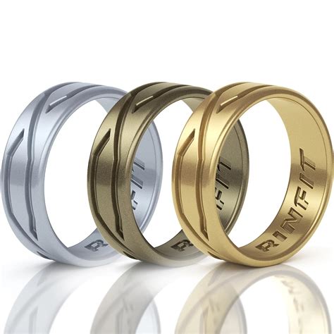 Metallic Silicone Wedding Rings Abc Wedding