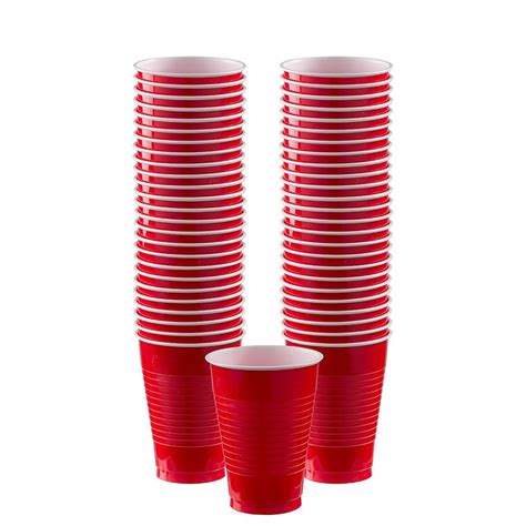 Big Party Pack Red Plastic Cups 50ct 12oz Red Party Supplies Plastic Cups Red Party Themes