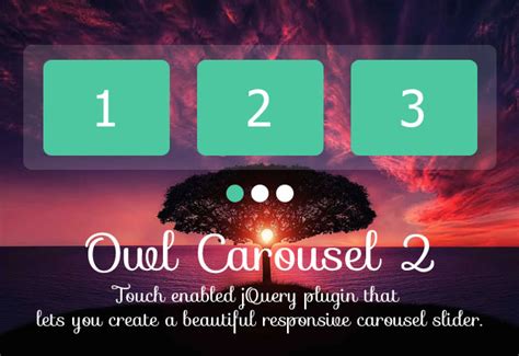 Super Customizable Responsive JQuery Carousel Plugin Owl Carousel 2