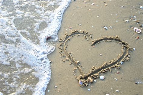 Drawing Hearts In The Sand Free Stock Photo Public Domain Pictures