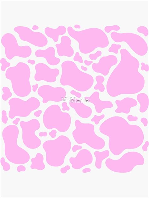 Pink Cow Print Sticker For Sale By V Marie Redbubble