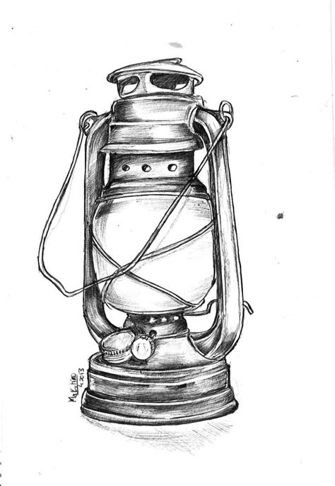 Oil Lamp Sketch at PaintingValley.com | Explore collection of Oil Lamp