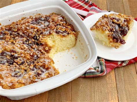 The candy cane coffee cake is delish. Christmas Cranberry Coffee Cake Recipe - With A Sweet Glaze