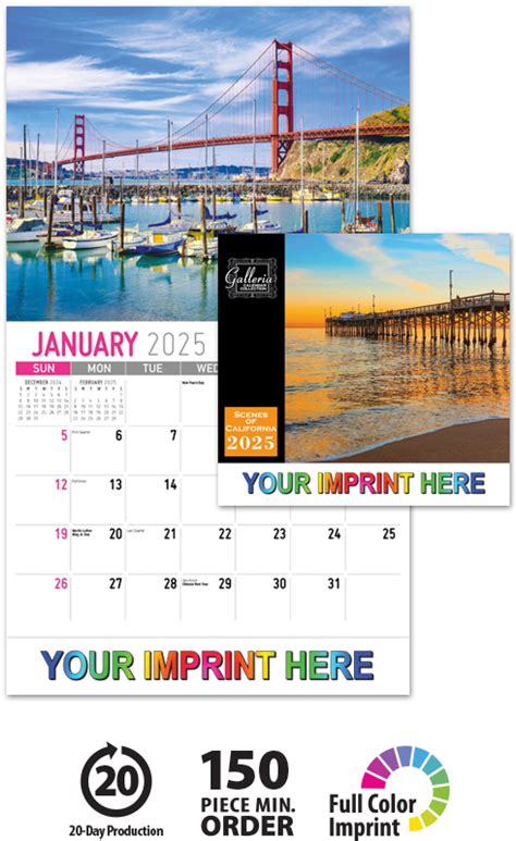 Scenes Of California State Calendar