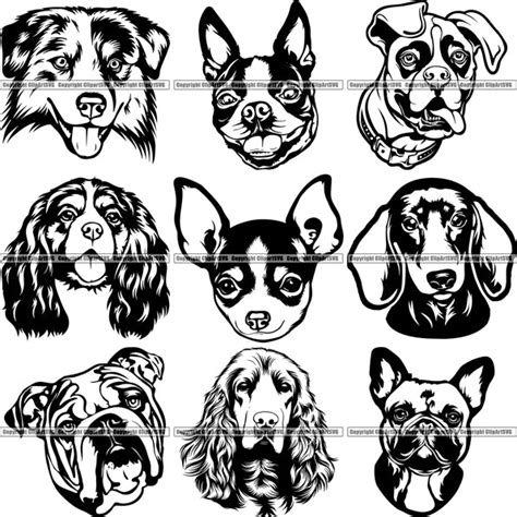 Dog Breed Svg Dxf Png Bundle Cricut Project Clipart Vector Chihuahua