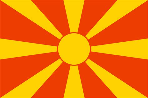 Makedoniens flag består af en gul sol på et rødt felt, med otte solstråler i forskellige retninger mod flagets kanter. Skopje rejser. Find billigste flybilletter og hoteller i ...
