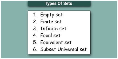 Types Of Sets Equivalent Singleton And Empty Set