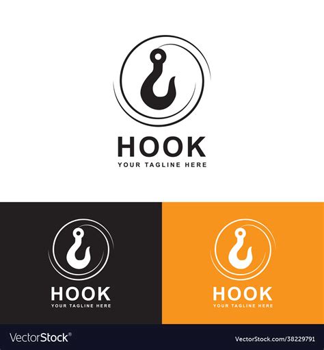 Hook Logo Design Template Royalty Free Vector Image