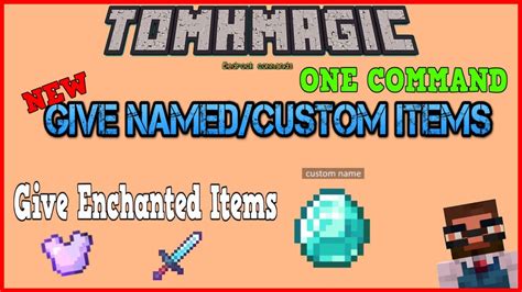 New Give Namedcustom Item In Bedrock With One Command Youtube