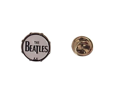 The Beatles White Drum Logo Enamel Metal Mini Lapel Pin Licensed New