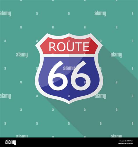 Route 66 Sign Vector Illustration Stock Vector Image And Art Alamy
