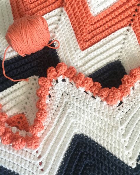 Daisy Farm Crafts Single Crochet Chevron Baby Blanket