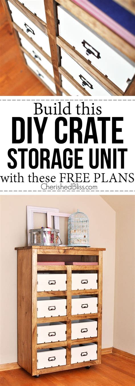 Diy Crate Storage Unit Crate Storage Diy Furniture Projects