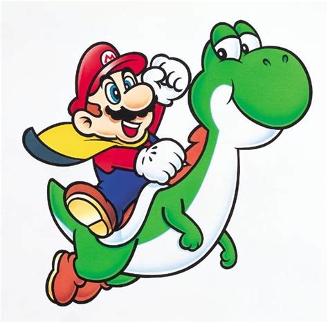 Mario Riding Yoshi Bilscreen