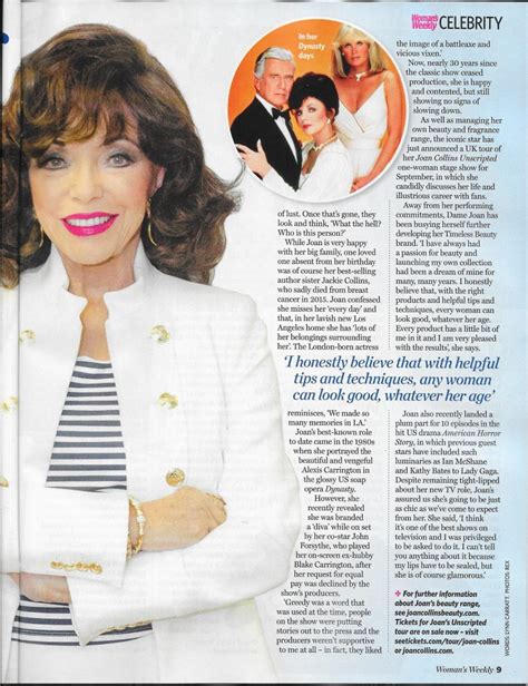 Woman S Weekly Joan Collins Why I Miss Jackie Every Day June