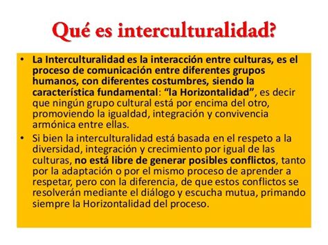 Conceptos De Interculturalidad