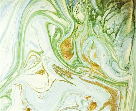 Marbled Blue Green And Gold Abstract Background Liquid Marble Pattern