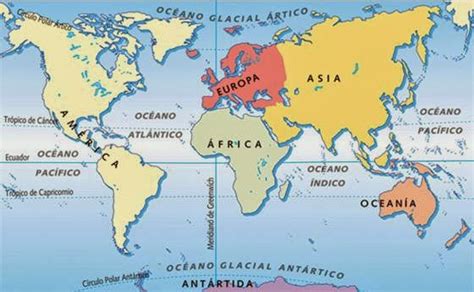 Clases De Ciencias Sociales Mapas De Los Continentes