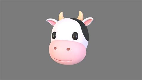 cow head buy royalty free 3d model by bariacg [894582c] sketchfab store