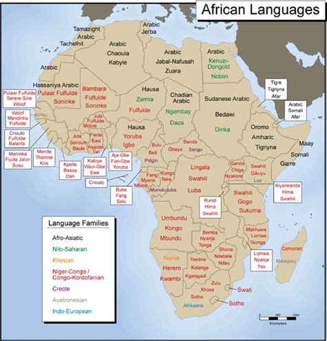 Map African Languages Exploring Africa