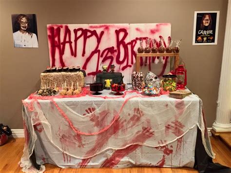 pin by lizzy thomas and company on scary movie theme parties movie themed party 13th birthday