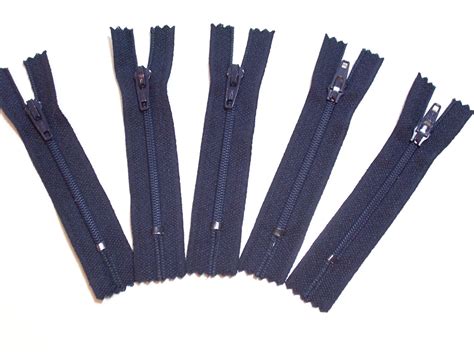 Blue Zippers Navy Blue Ykk Zippers 3 Inch Set Of 5 Bulk Etsy