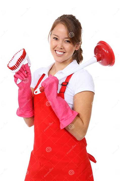 Cute Woman Maid Stock Image Image Of Clean Asia Cheerful 20887307