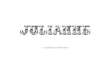 Julianne Name Tattoo Designs
