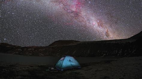 Night Tent Camp Camping Galaxy Milky Way Hd Wallpaper Nature And