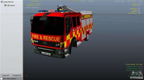 Daf Lancashire Fire And Rescue Fire Appliance для Gta 5