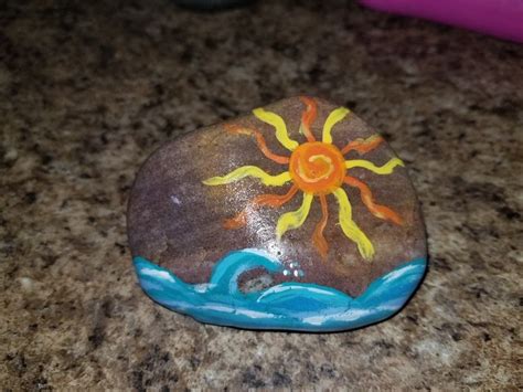 Ocean Theme Painted Rock Ocean Themes Rock Crafts Stone Art Gonzalez