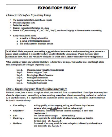 Free 8 Sample Expository Essay Templates In Ms Word Pdf