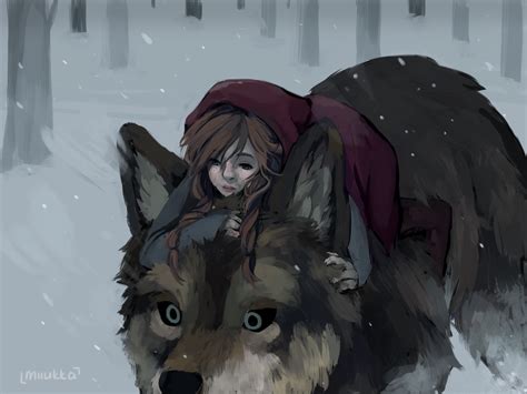 red riding hood and the big bad wolf by miiukka on deviantart