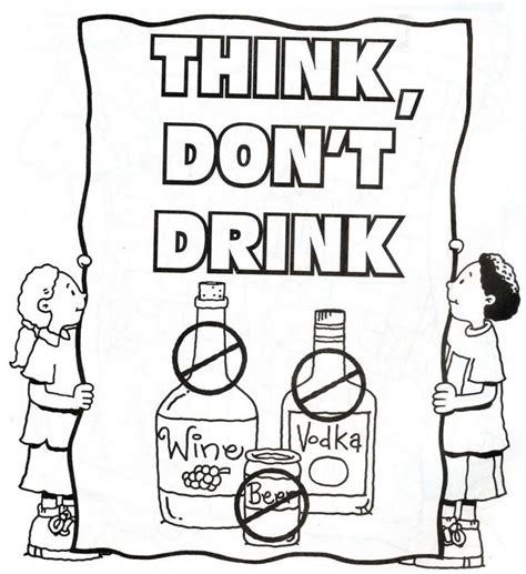 Drug Free Coloring Pictures to Raise Awareness about Care for your Body
