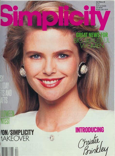 Simplicity Jan 1989 Christie Brinkley Brinkley Image