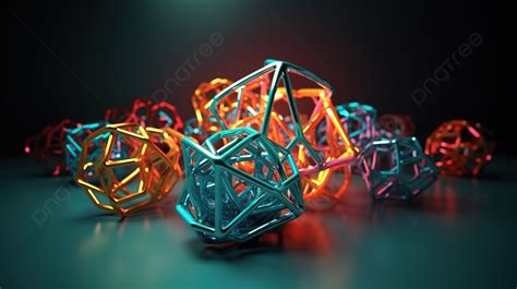 Creating 3d Abstract Geometric Shapes Through Rendering Background 3d