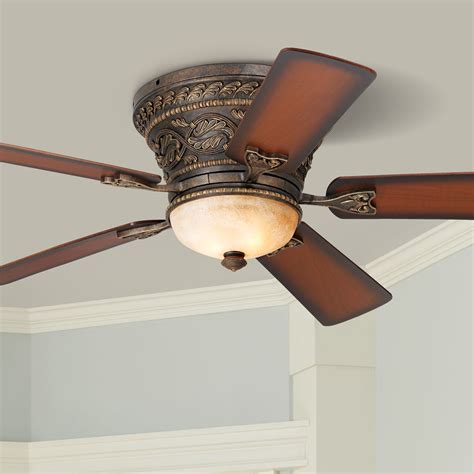 52 Casa Vieja Vintage Hugger Ceiling Fan With Light Led Dimmable