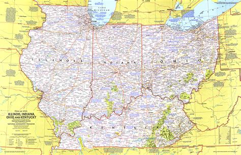 Illinois Indiana Kentucky Map