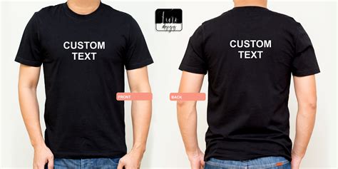 Front And Back Custom Shirt Custom Tshirt Inspired Shirt Etsy