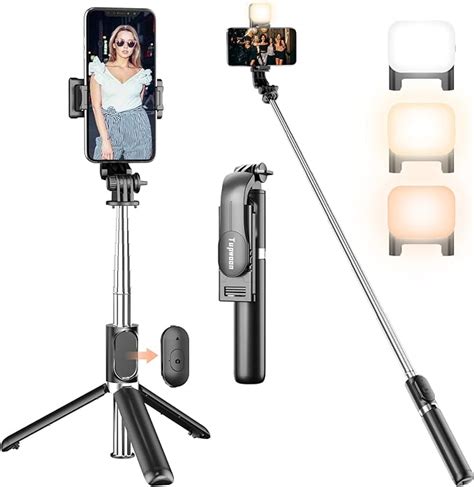 Selfie Stick Tripod With Fill Light Tupwoon Extendable Selfie Stick 41