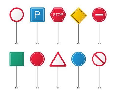 Premium Vector Traffic Signs Road Signposts Route Direction